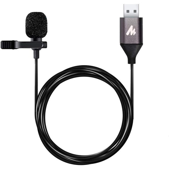 USB Lavalier Microphone-MAONO AU-UL10 192kHz/24bit Omnidirectional Lapel Hands - Picture 3 of 14